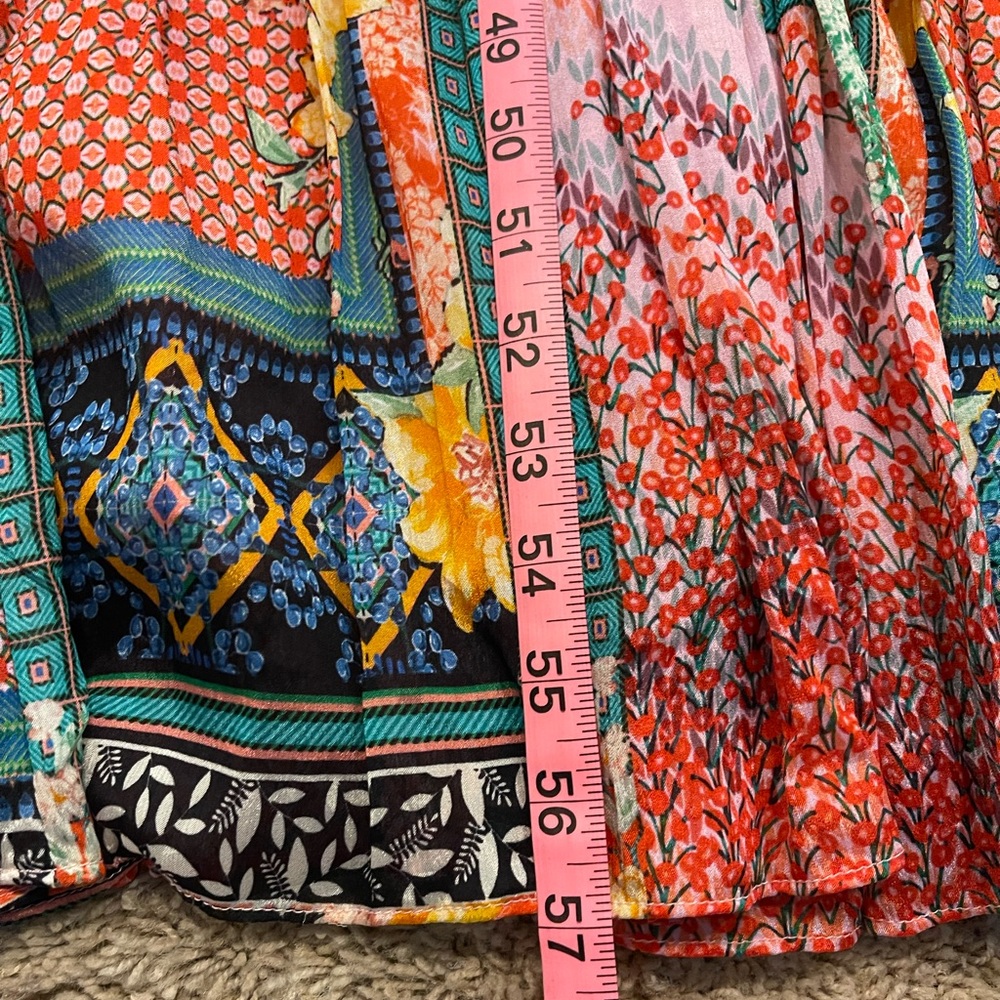 Anthropologie Bhanuni By Jyoti Maxi Dress Dreamy Pink & Green NWT Women’s Size 4 - Picture 13 of 15